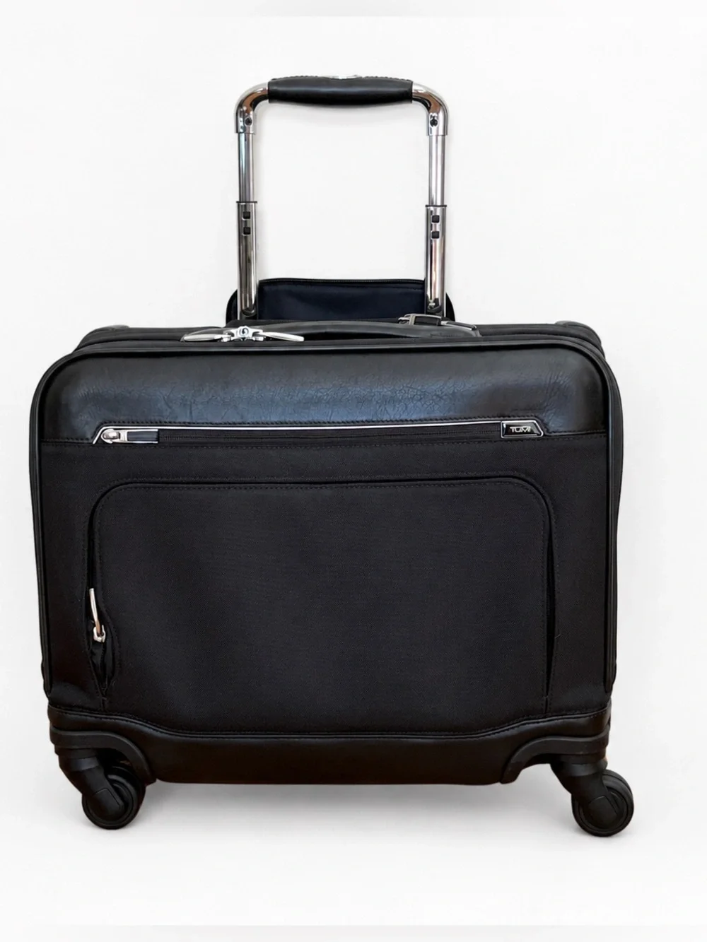 TUMI Arrivé McAllen Mobile Office Carry-On Compact Spinner Briefcase Black EUC